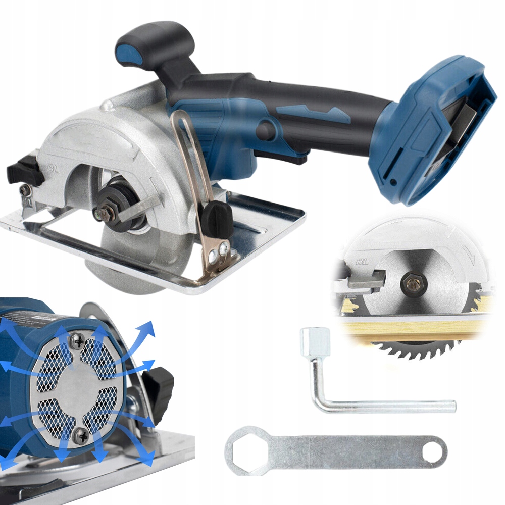 Akumulátorová kotoučová pila 21V na dřevo Rychlé řezání 11000 Obr