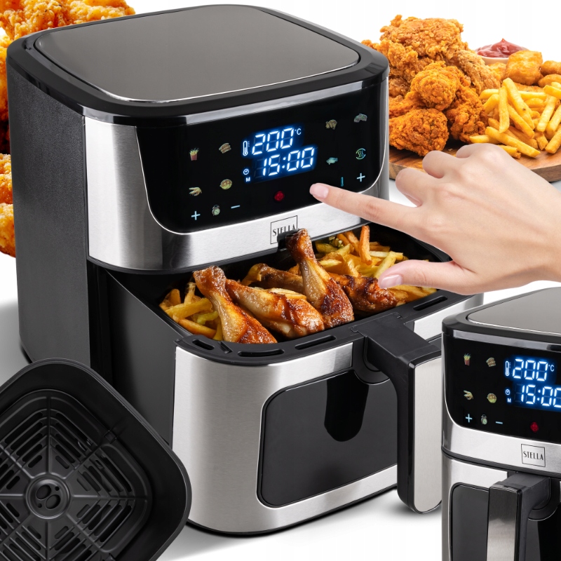 Frytkownica Frytownica Stella Beztłuszczowa Air Fryer Piekarnik 1800W 8L