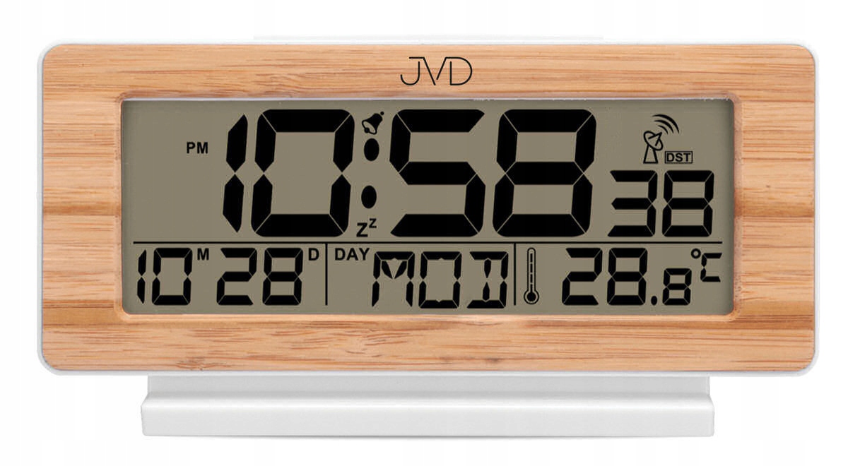 Velký, Dobře Čitelný Podsvícený Budík S Teploměrem Jvd RB3523.3