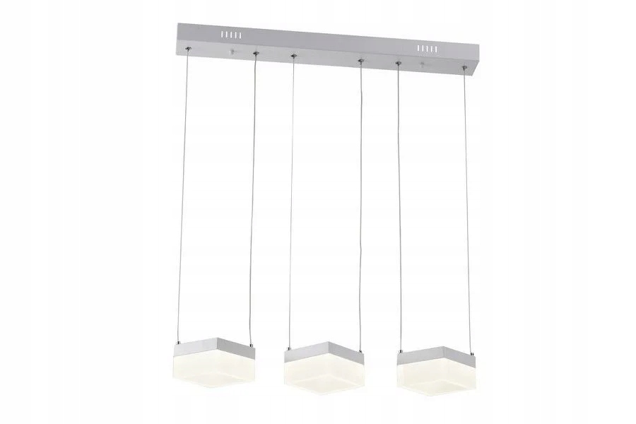 Moderní bílá závěsná Led lampa s trojitým čtvercovým stínítkem 4000K Reality