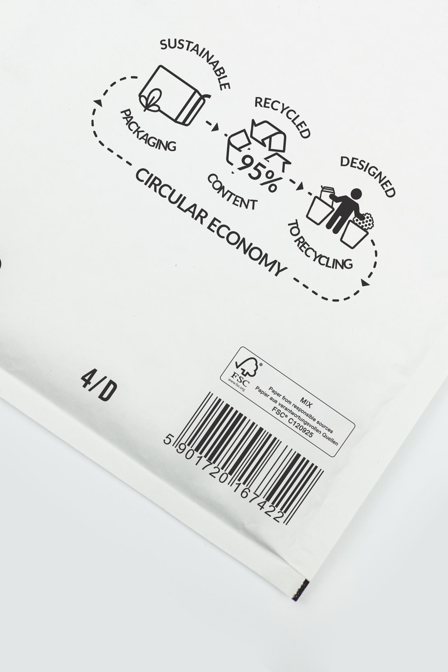 Koperty Bąbelkowe 16/6/F White TAP Comebag 100 szt Format F16