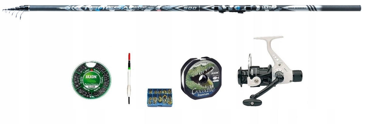 Wędka Bolonka Jaxon 5m 3-15gr Kołowrotek Akcesoria