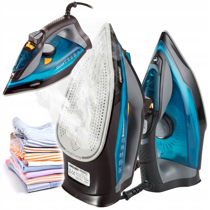 Żelazko Parowe Ceramiczne Ręczne Mocne 3000W Strażak Anti-drip Anti-calc