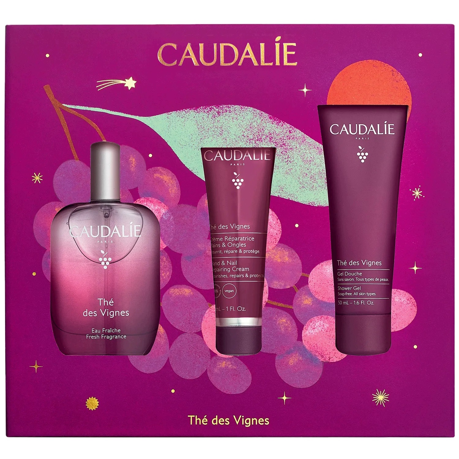 Caudalie The des Vignes woda orzeźwiająca 50ml Zestaw