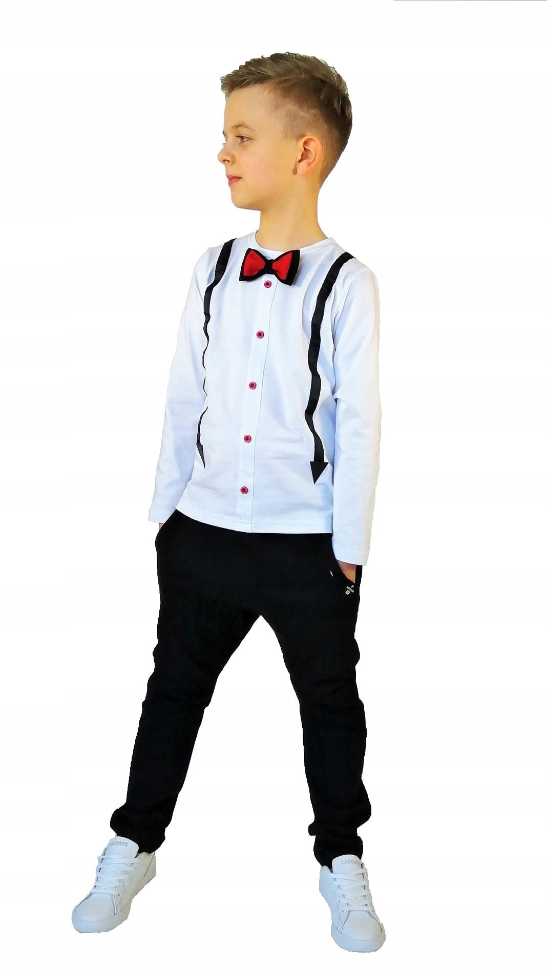 

Czarne spodnie z kieszeniami basic 116/122 Boom