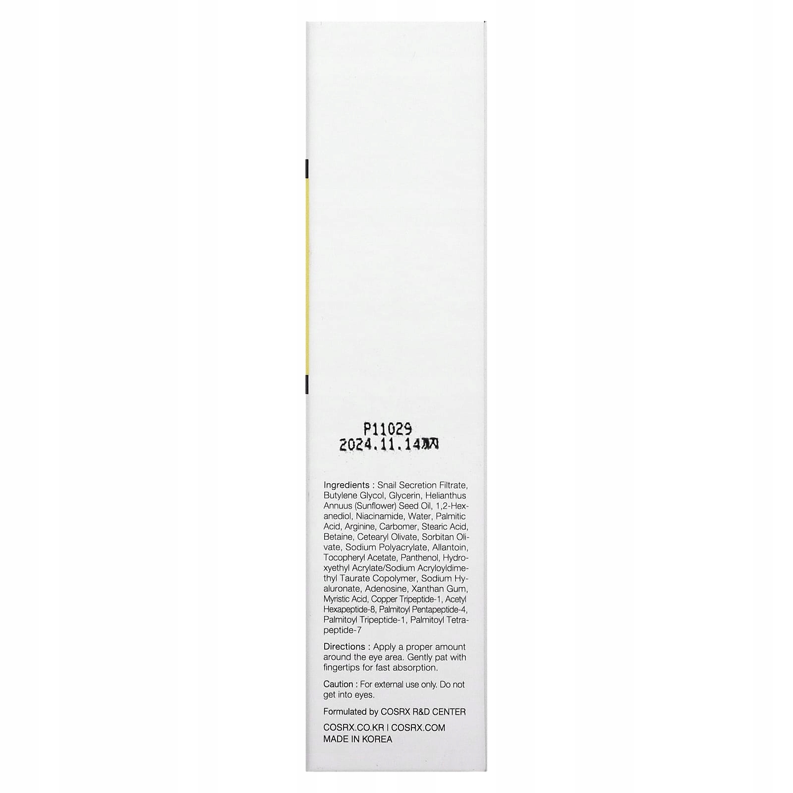 COSRX Advanced Snail Peptide Eye Cream 25 ml - Wygładzający krem pod oczy — 7