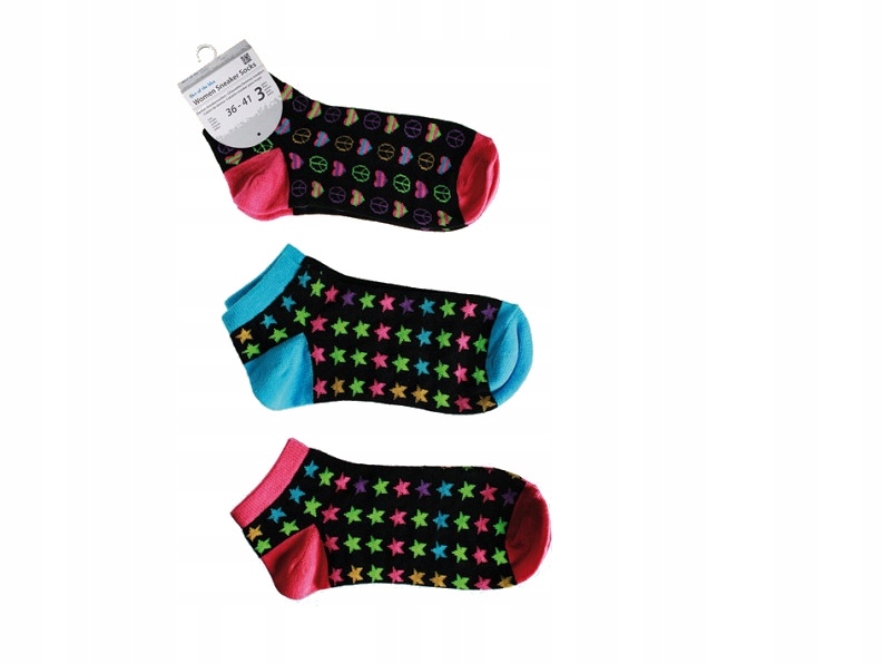 

Skarpety Damskie Stopki 36-41 Czarne Skarpetki Zes