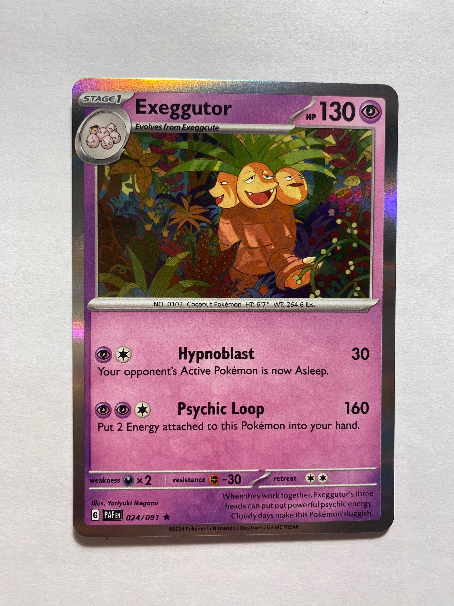 Pokemon Paldean Fates Holo 024/091 Exeggutor