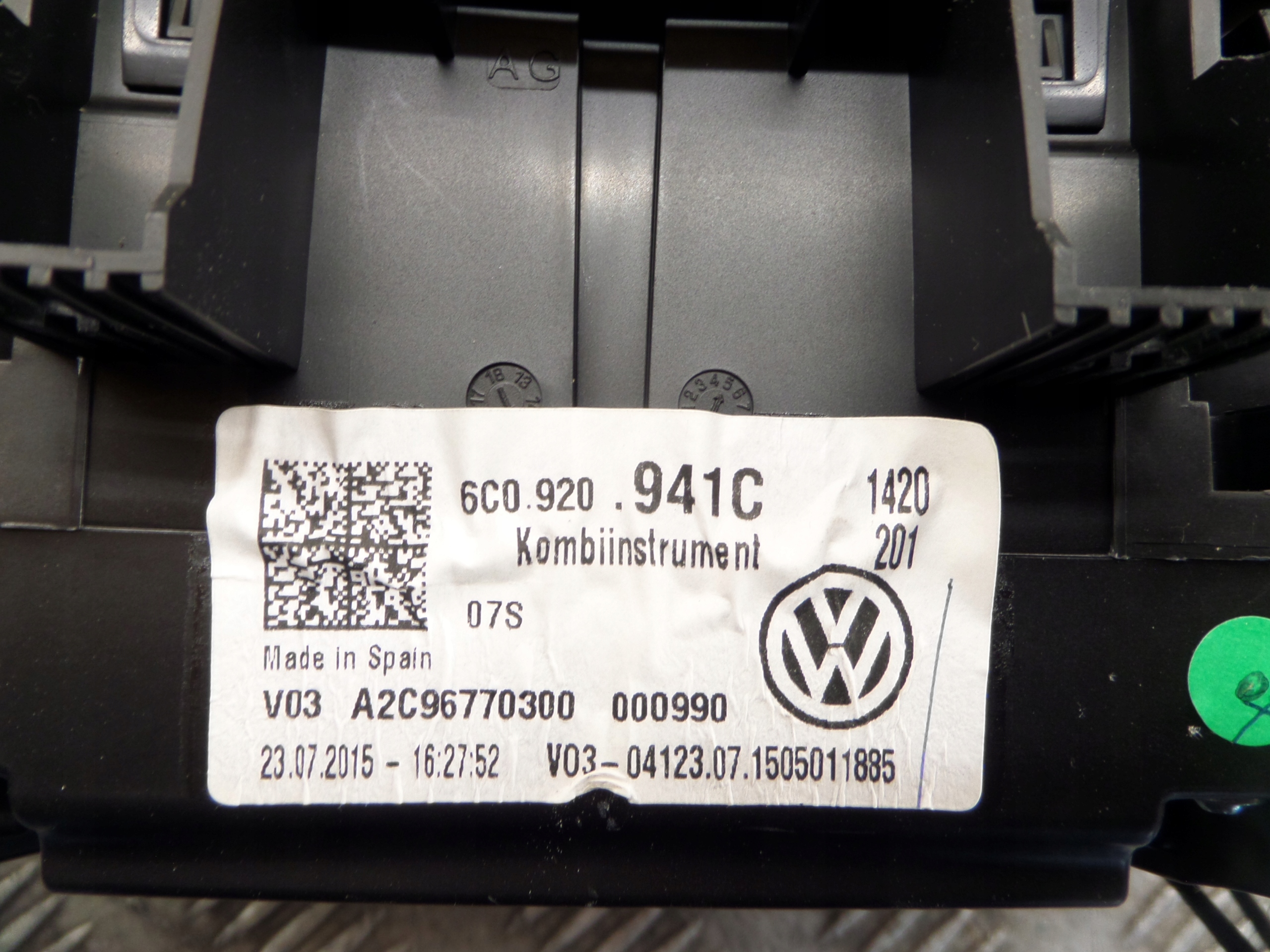 dials clock VW POLO V 6C 1.4 TDI 6C0920941C
