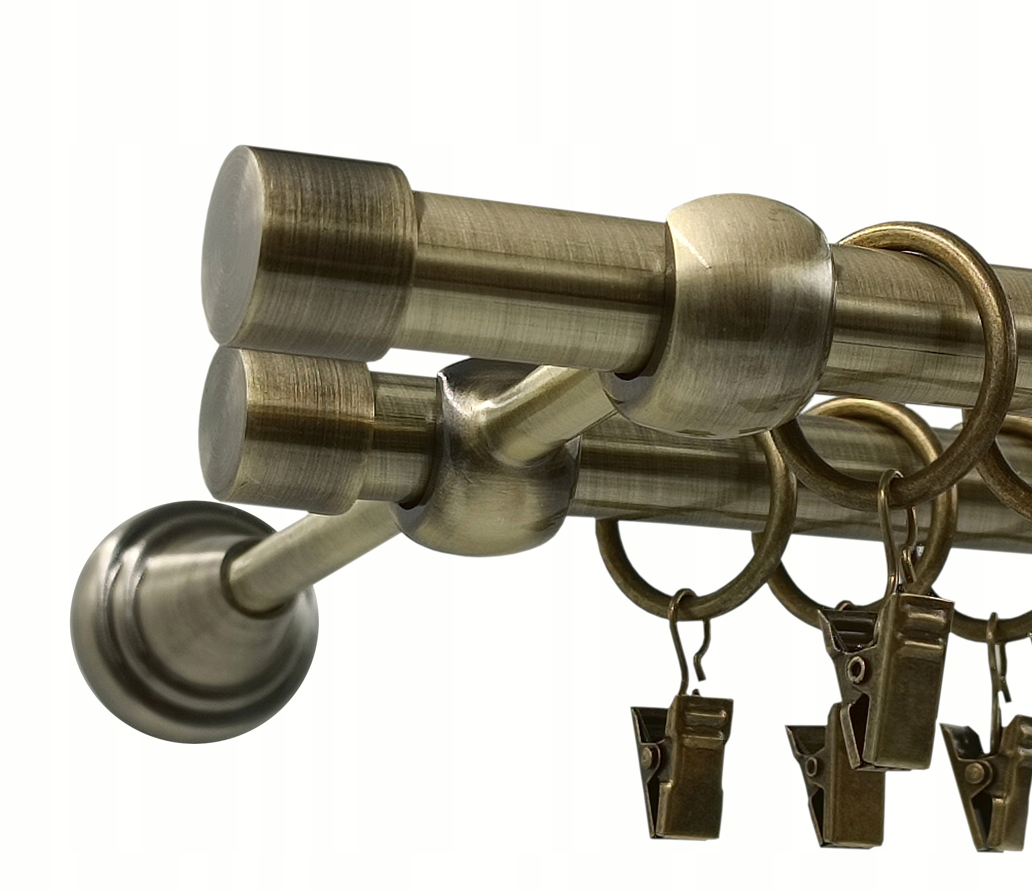 garnýž dvojitá Zlato Antik 16+16mm Luna 200cm