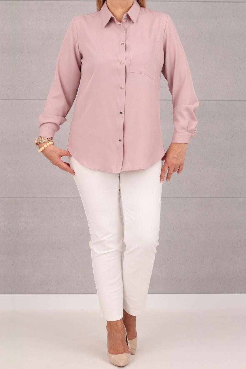KOSZULA KLASYCZNA ROZPINANA LUŹNA POLSKI PRODUCENT DUŻE ROZMIARY ELEGANCKA Płeć kobieta