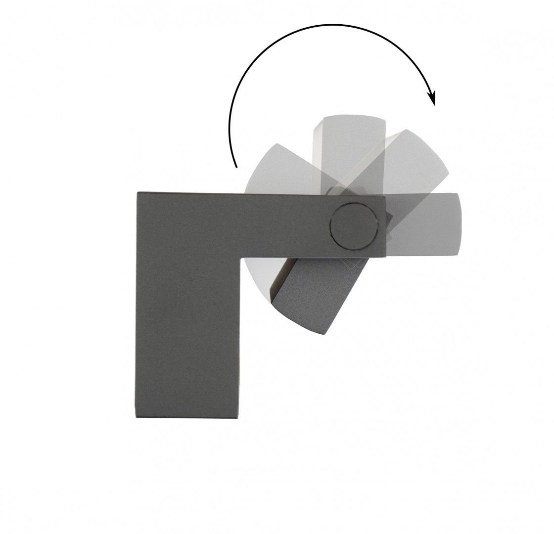 Kinkiet ogrodowy Su-ma Rota Kolor odcienie szarości i srebra