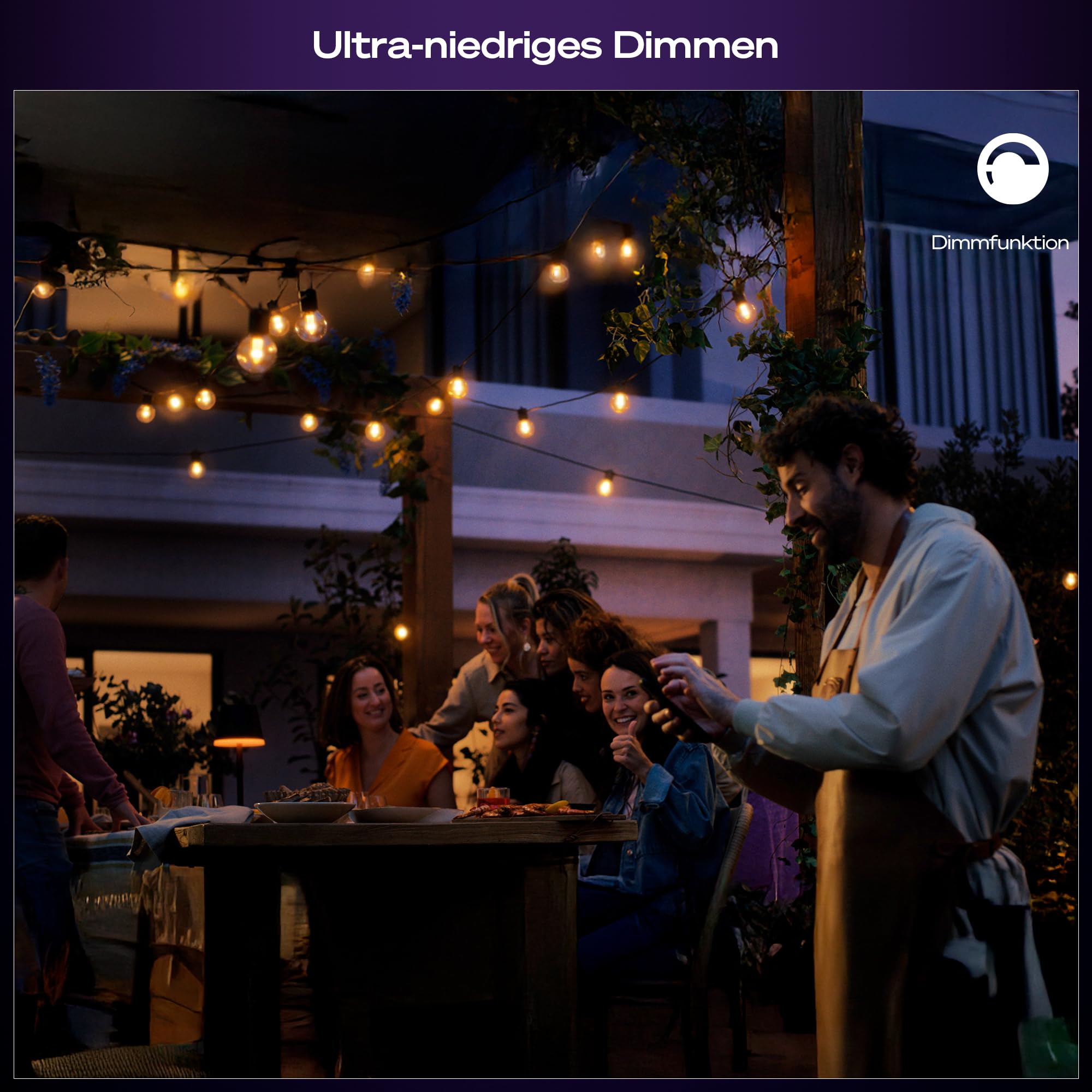 PHILIPS Hue Festavia Zewnętrzna Lampa LED 14M 20 Kul RGBW Aplikacja Hue — miniatura 3