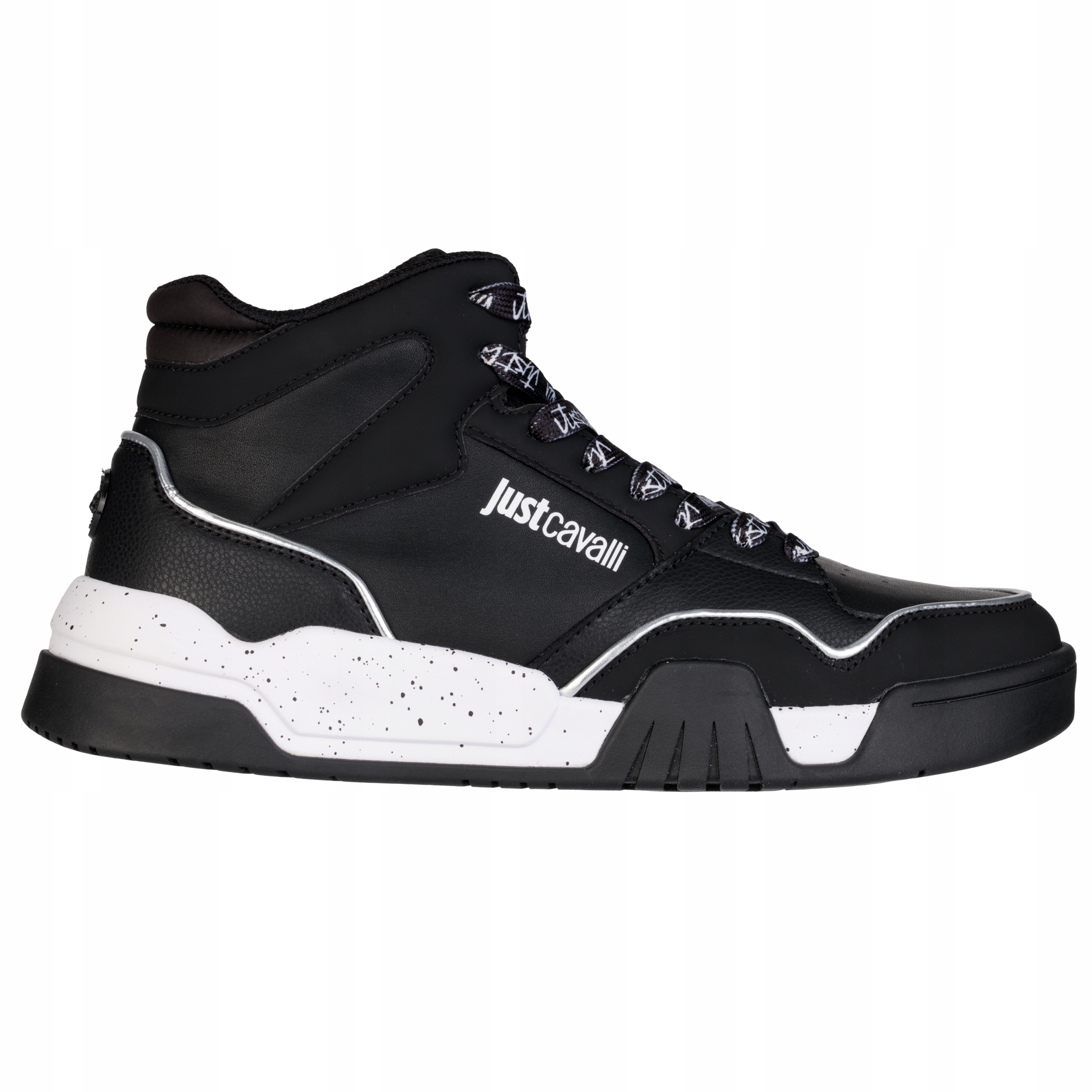 Just Cavalli kožené pánské tenisky vysoké boty Black Italy vel 45