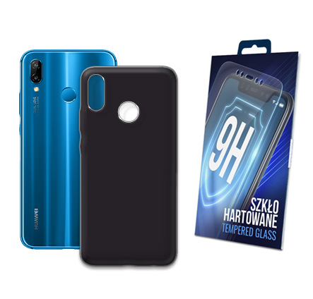 

Czarne Etui Szkło do Huawei P20 Lite Case Case