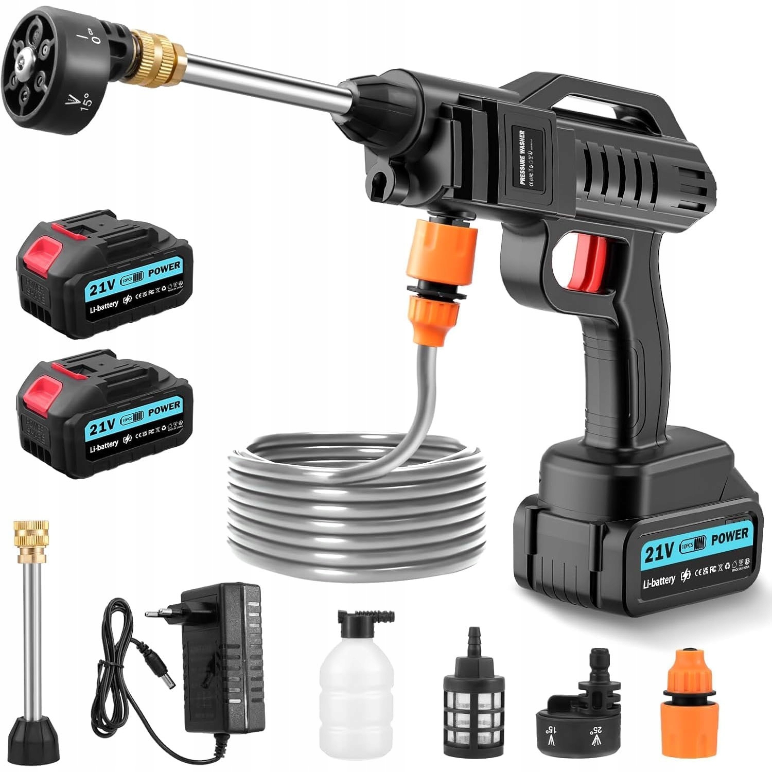 Akumulátorová tlaková myčka pro zahradní okna Kostky 2 Aku 21V Bedee