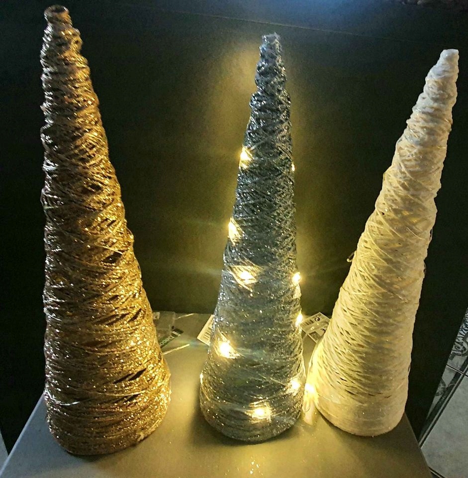 Brokatowa choinka świąteczna ze światełkami LED Wysokość Do 100 cm