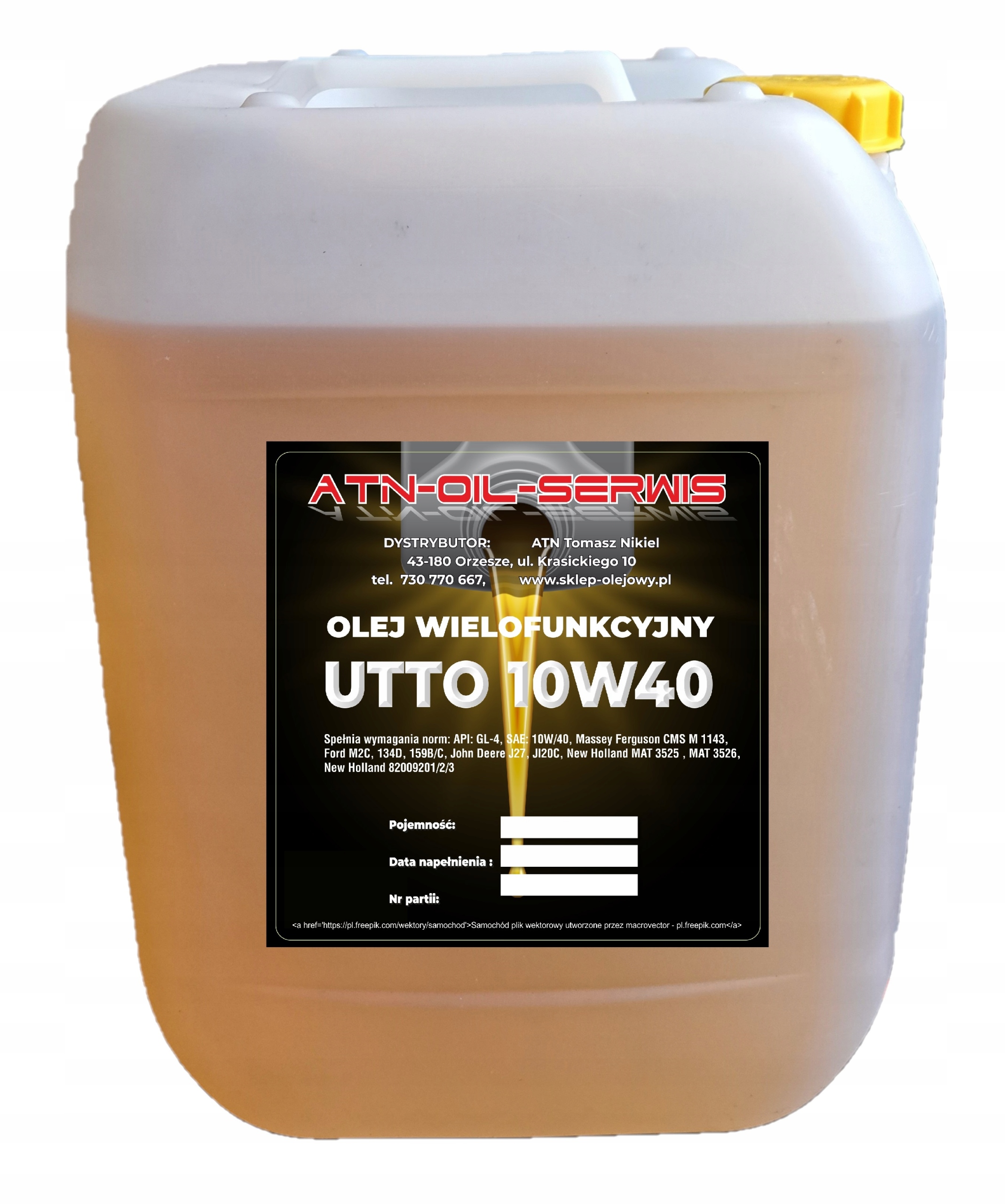 

Olej Hydrauliczno Przekładniowy Utto 10W40 20L