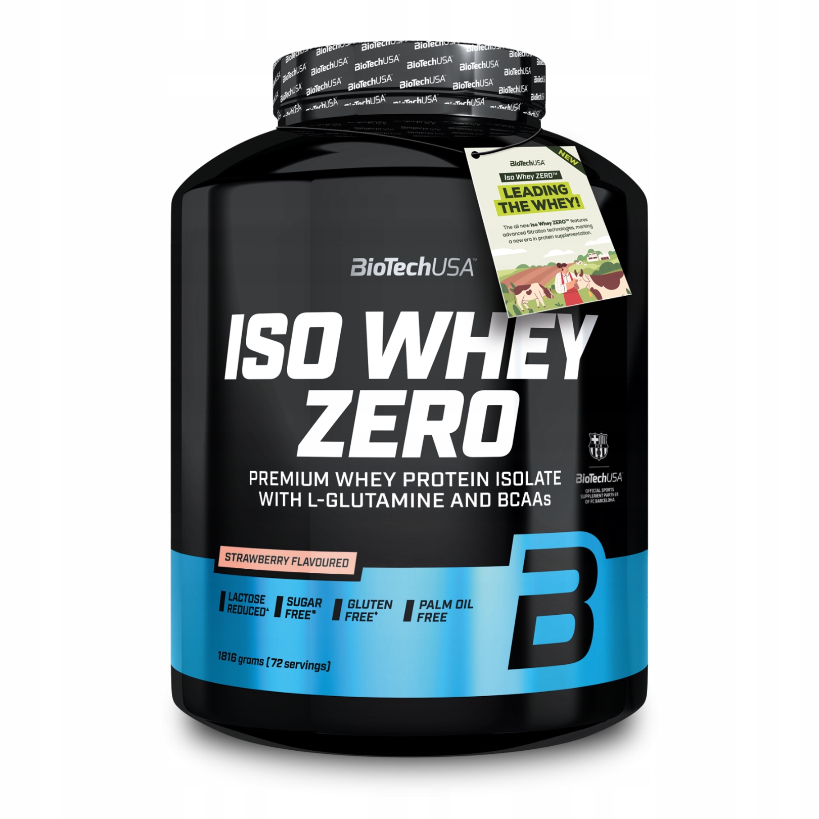 BioTech Iso Whey Zero 1816g Strawberry Protein Proteinový Izolát Wpi