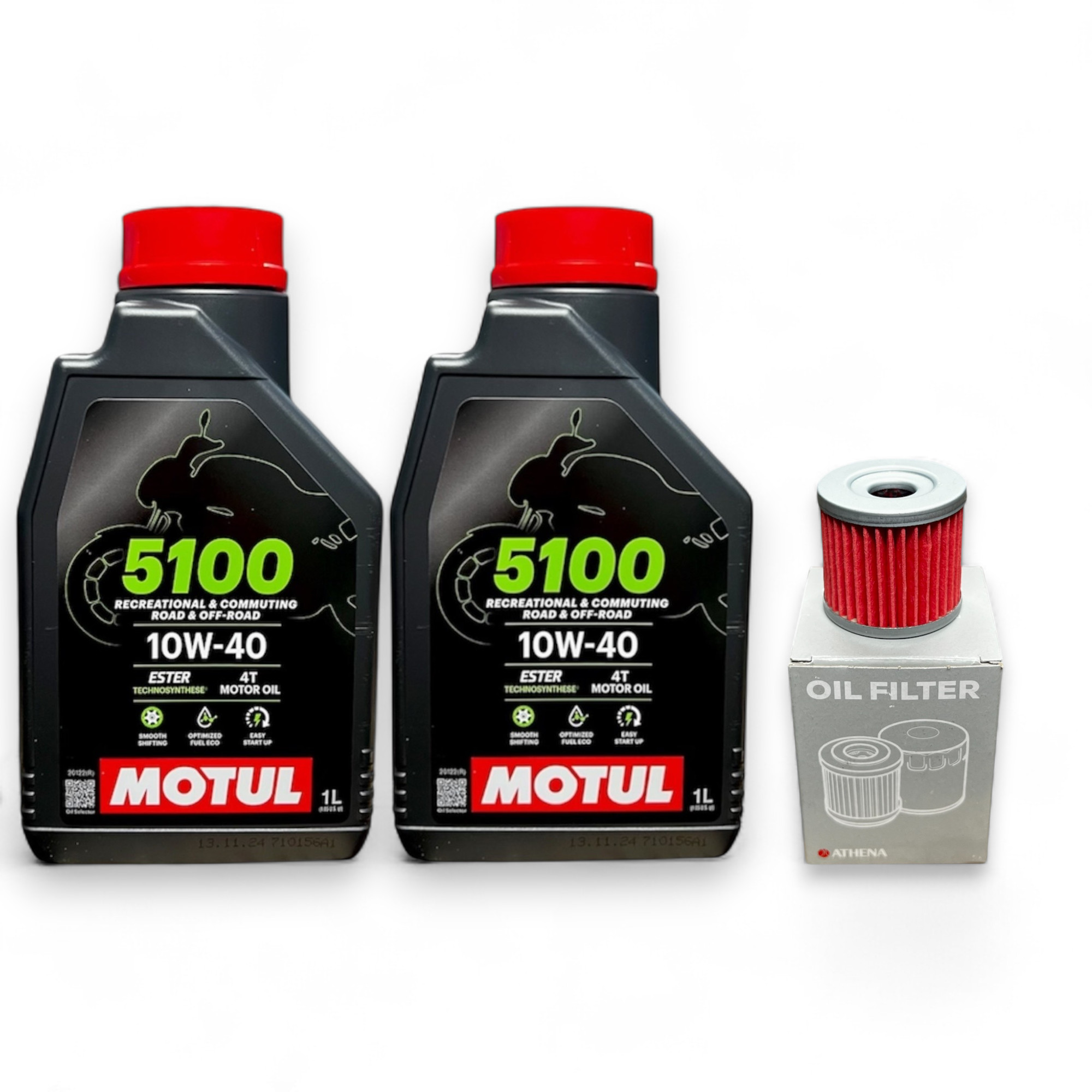 Zestaw Serwis. Motul 5100 10W40 Filtr Athena Qjmotor Rkf Srv Srk 125 S R