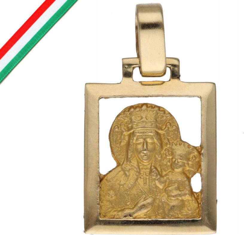 Zlatý medailonek 585 Matka Boží Královna křtu 3,3g na přijímání 14k přívěsek