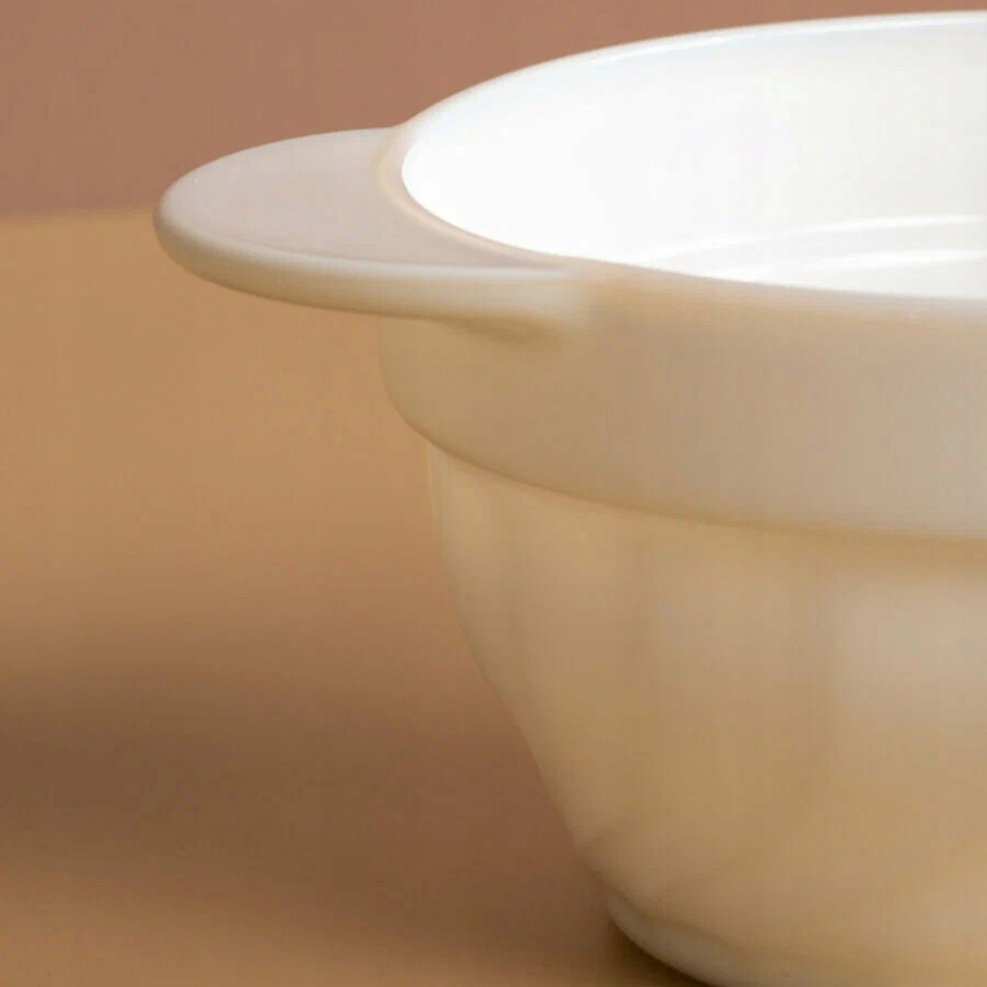 BULIONÓWKA AGNES 700 ML OPALOWA Z UCHWYTAMI MISKA OBIADOWA DO ZUPY KREMU