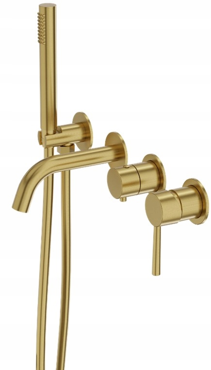 Lavita Orion Bateria Wannowa Podtynkowa Brushed Gold Złoto Szczotkowane