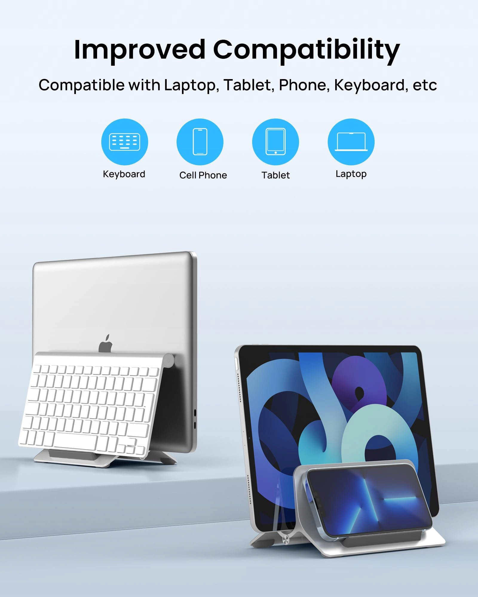 SODI ALUMINIOWY STOJAK PIONOWY NA LAPTOPA MACBOOK IPAD IPHONE — miniatura 4