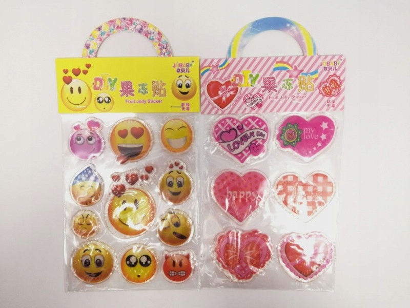 NAKLEJKI ŻELOWE DLA DZIECI OZDOBNE NALEPKI ŻELOWE