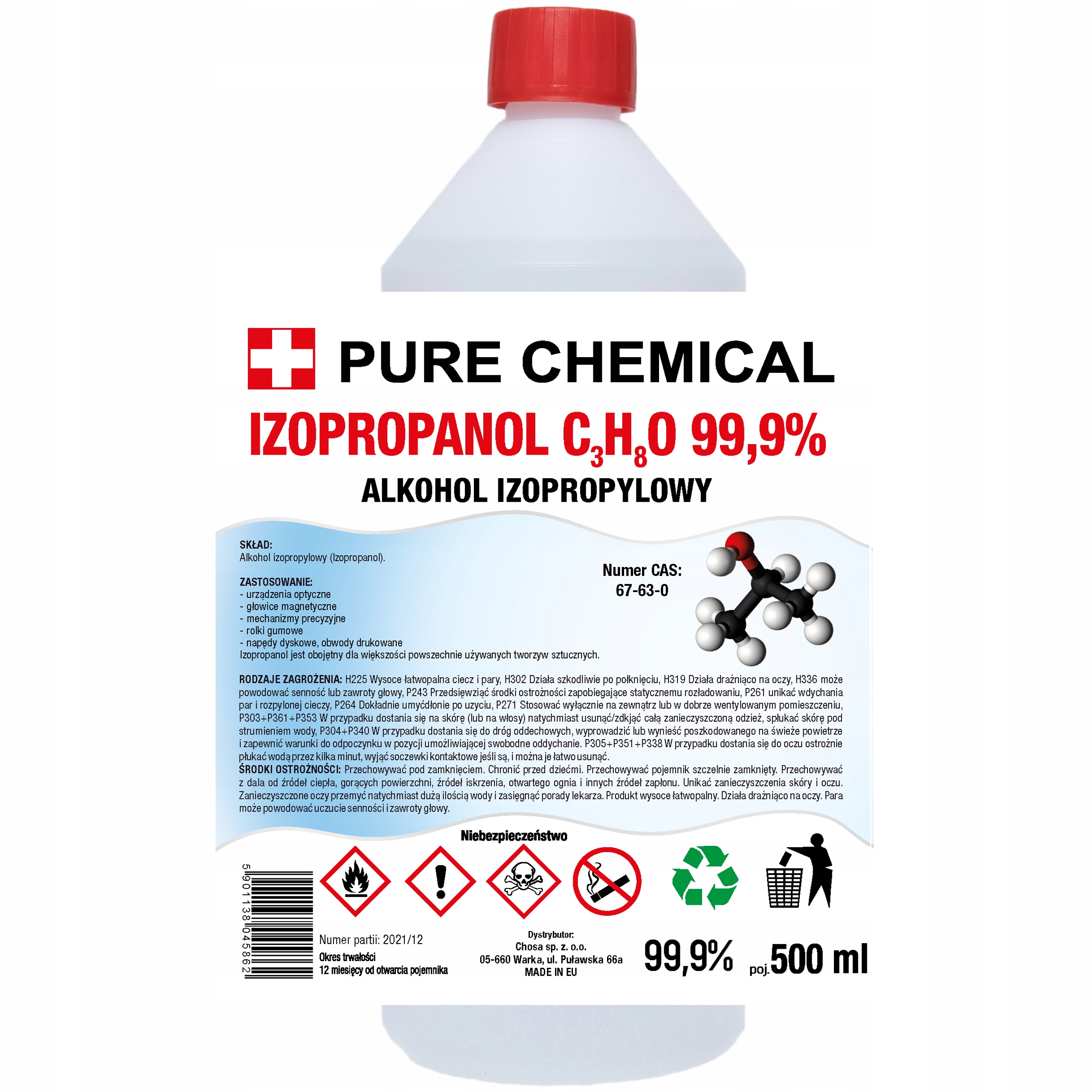 

Izopropanol Ipa 99,9% 0,5l Do Odłuszczania Cleaner