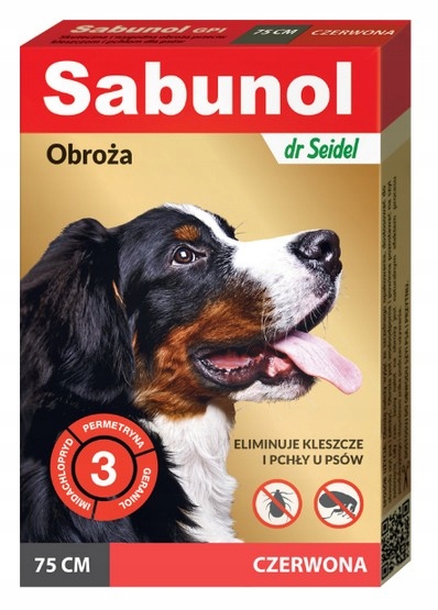 

Sabunol Obroża przeciw pchłom pies czerwona 75cm