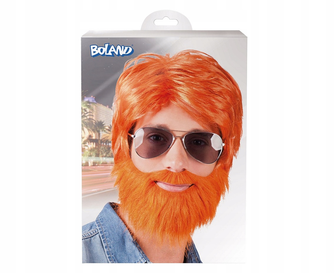 Peruka Męska Dude Ruda z Brodą Big Lebowski St Patrick Święto Patryka EAN (GTIN) 3701578487718