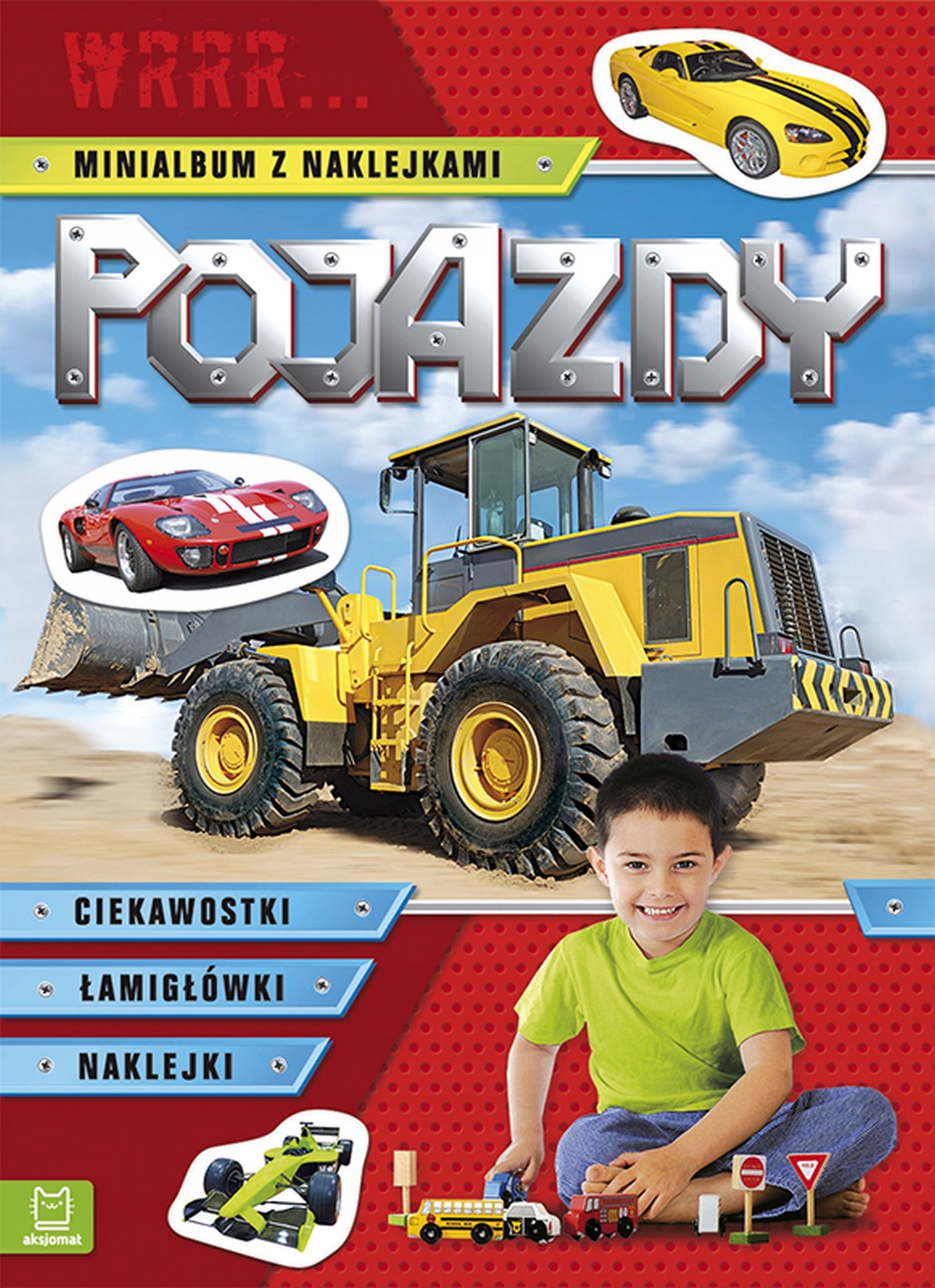 Pojazdy. Wrr... Minialbum Z Naklejkami Czerwone