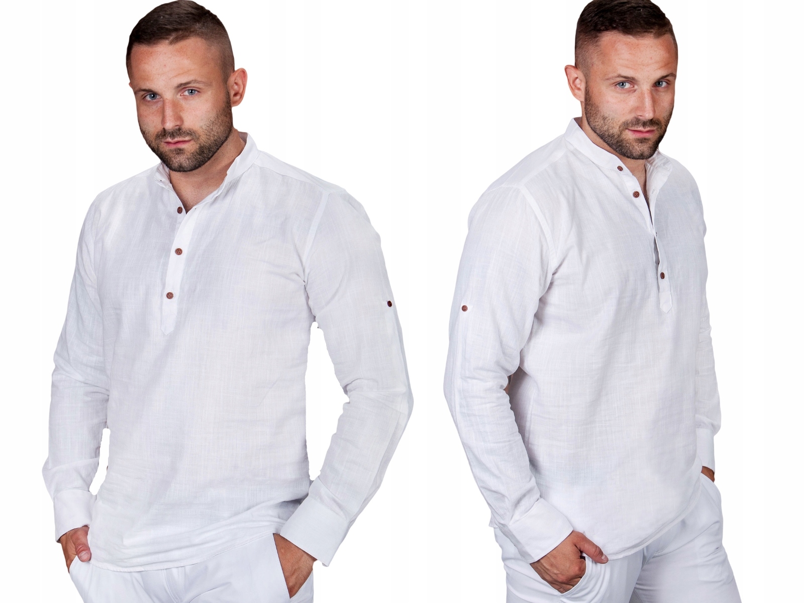 

Koszula lniana biała S.R-1 rozm. 3XL fashionmen2