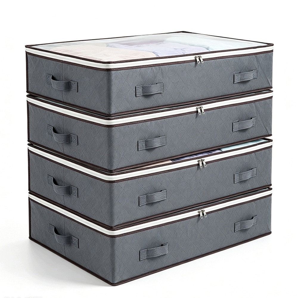 4 X Taška Pod Postel Pro Uložení Oblečení, Boxy, Organizér, Kontejnery, 90 L
