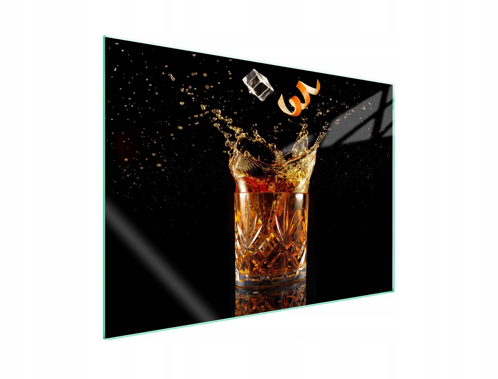 Skleněná ochranná deska na sporák 70x52 Whisky Tvrzené sklo 7v1