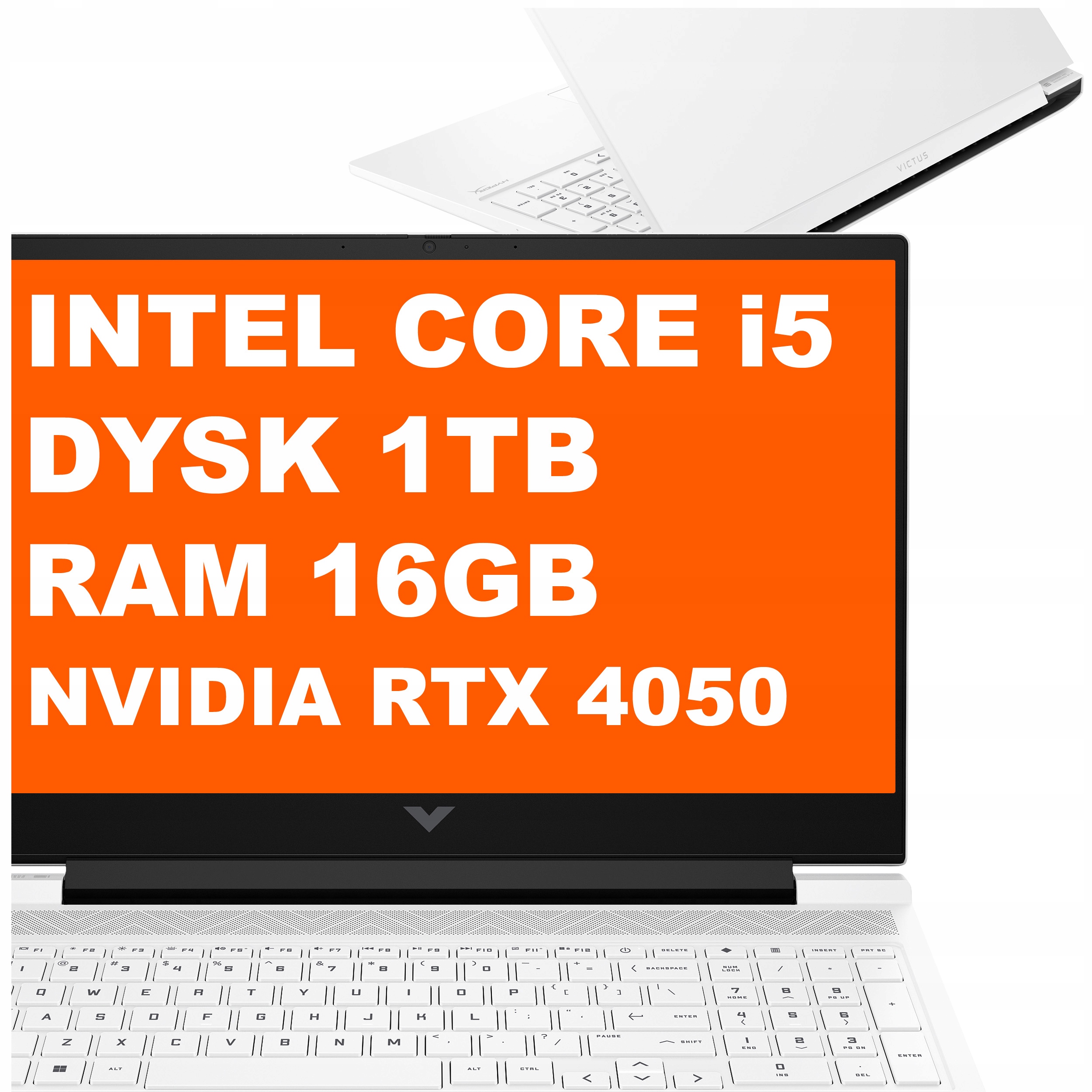 Laptop Gamingowy Hp Victus 16T-R100 i5 16GB 1TB Rtx 4050 Fhd Win 11 Biały