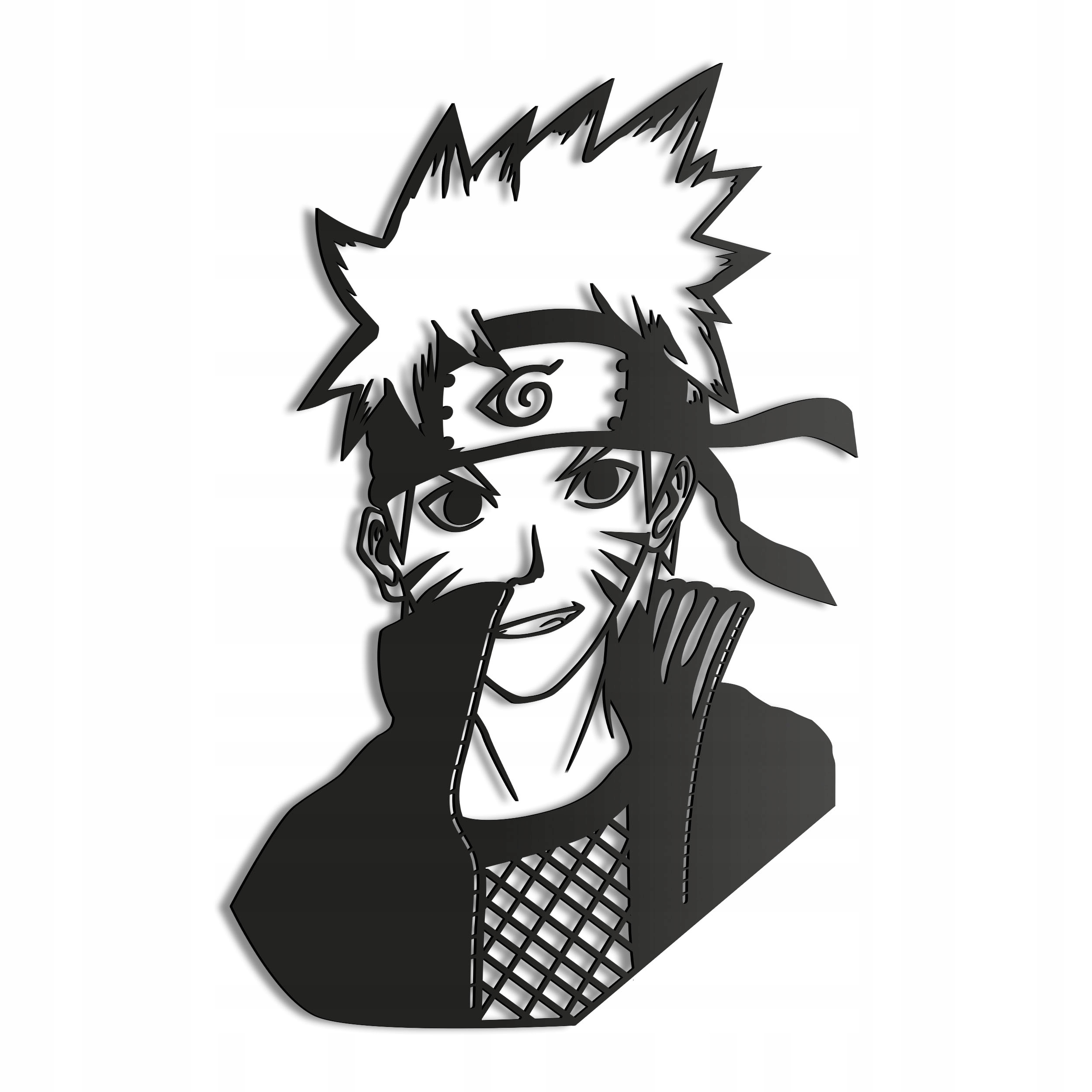 Dřevěný 3D obraz Anime Naruto Uzumaki Nástěnná Dekorace Dárek