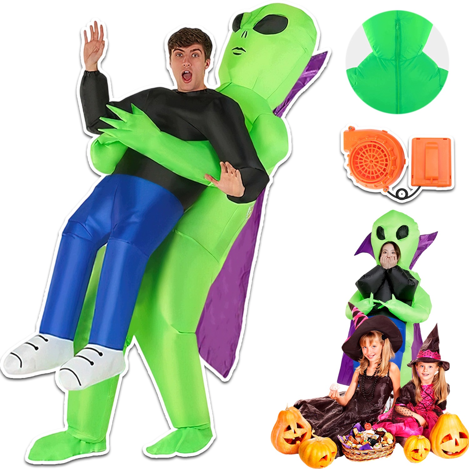 Kostým Alien Převlek Na Halloween Cosplay 150-190 CM
