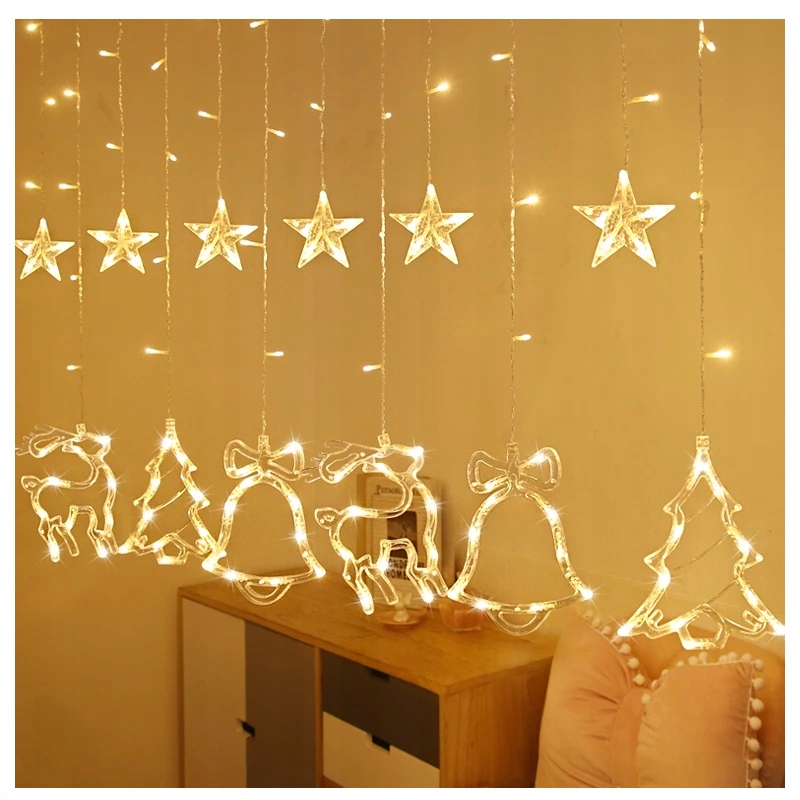 

Kurtyna Świetlna Led Na Święta Dzwonki 3,5 Metra