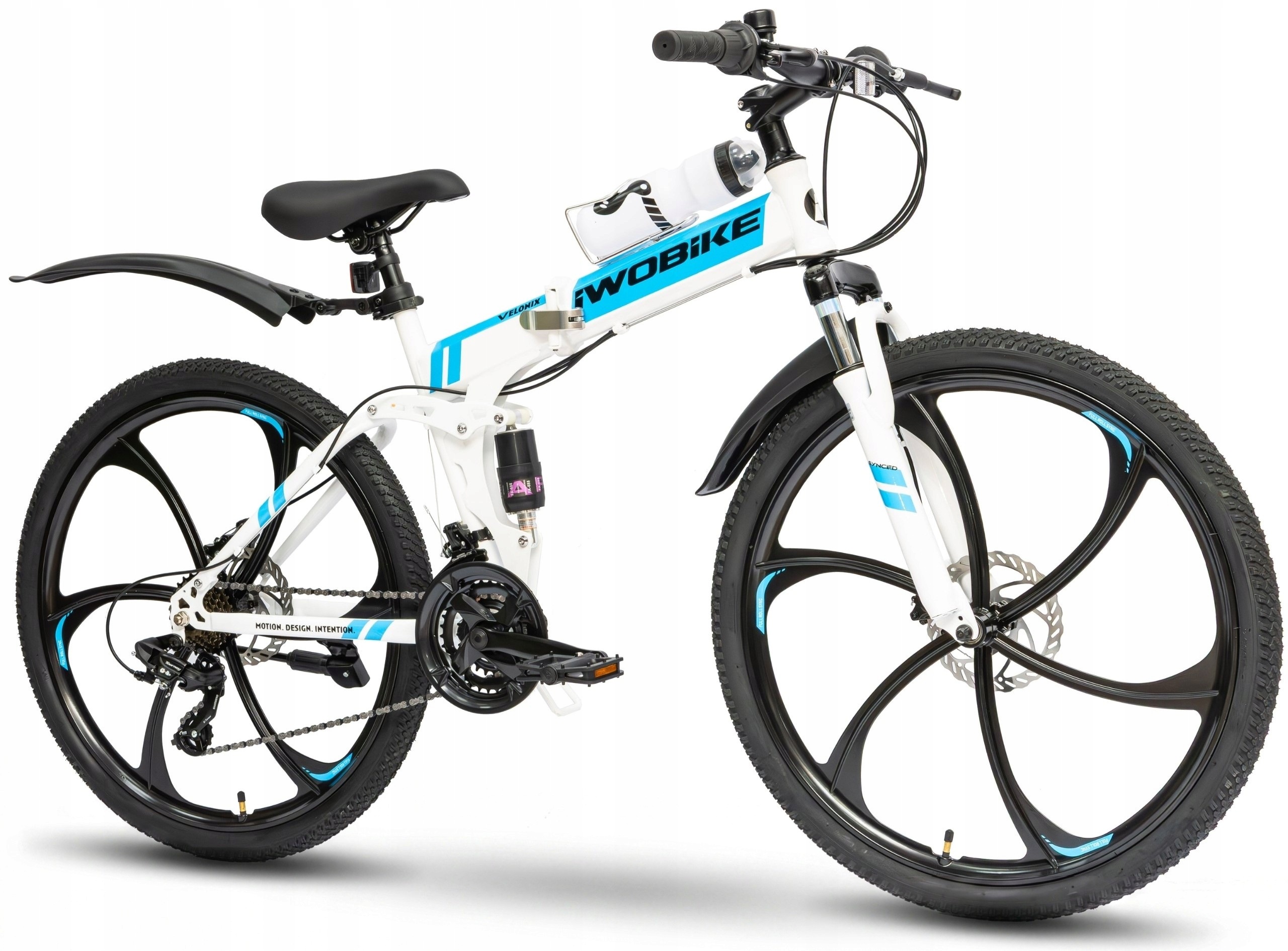 Horské kolo Skládací 26" Mtb Pánské Dámské Shimano Ráfky Full Tlumení
