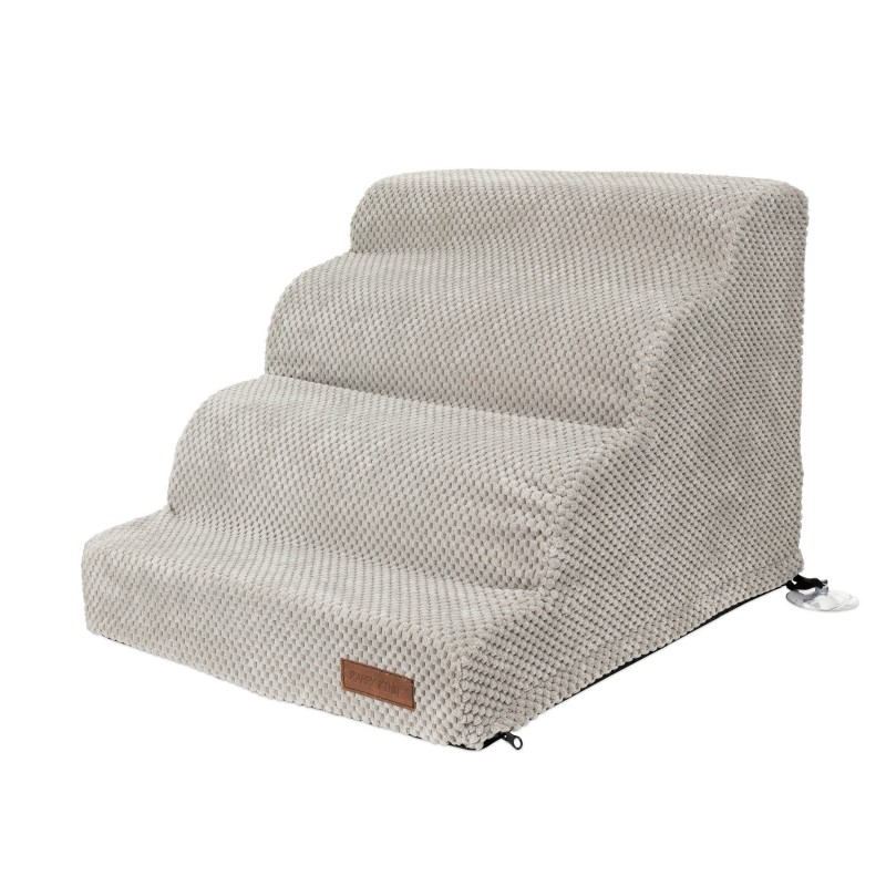 Levně Barry King Schody pro psa světle šedé 50*42*36 cm, odnímatelný potah