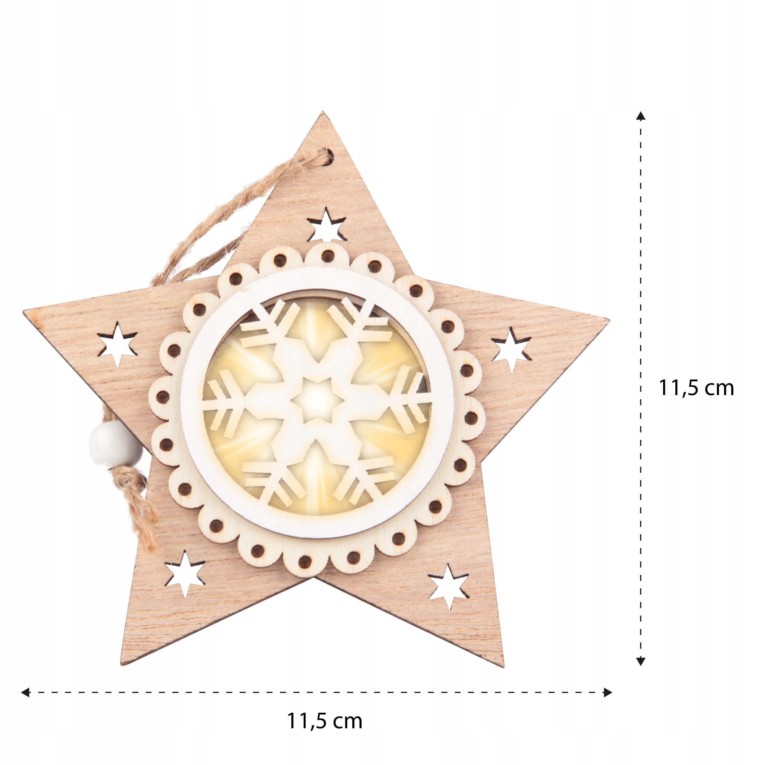 OZDOBA ŚWIĄTECZNA lampka choinkowa BOMBKA LED Najdłuższy wymiar 11.5 cm