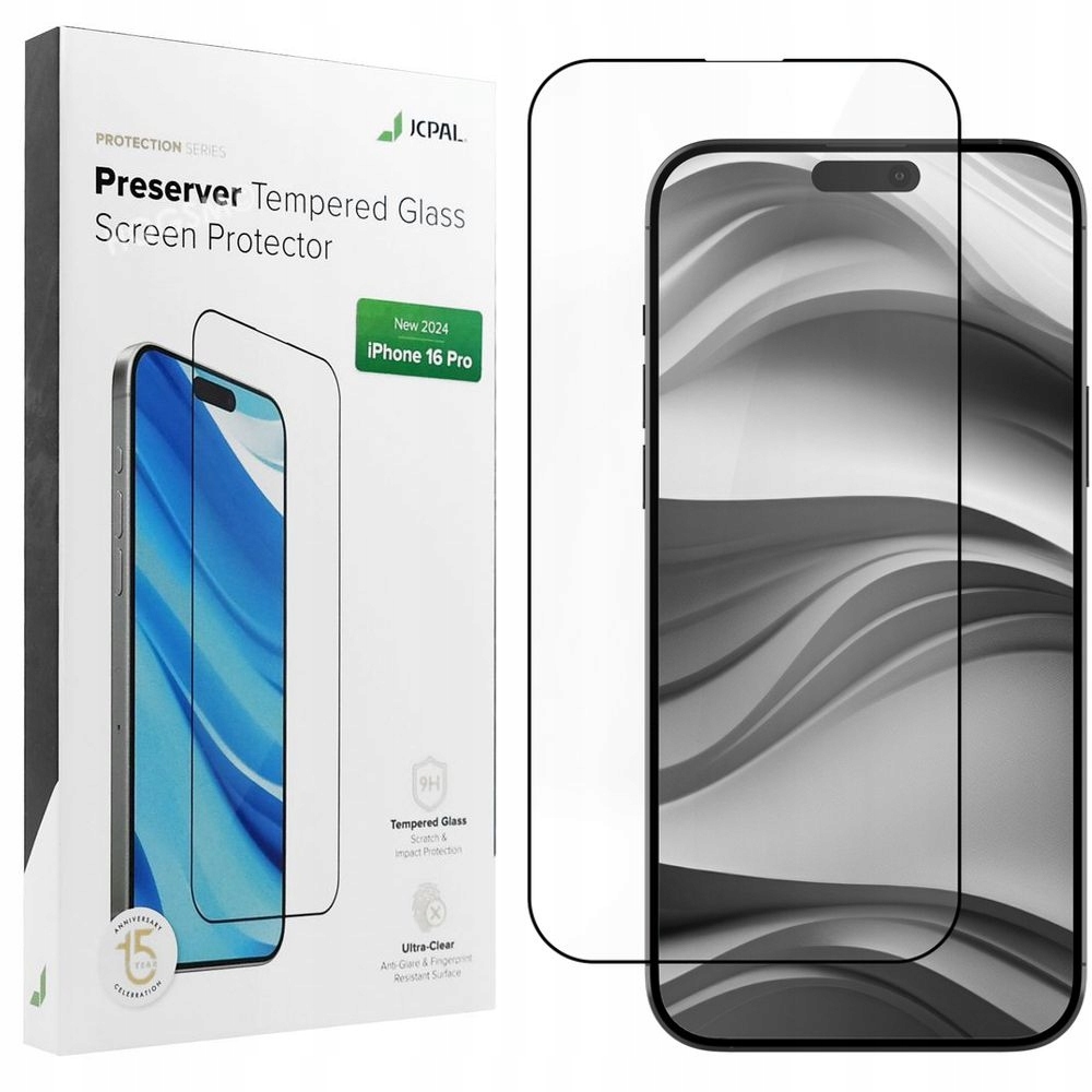 Sklo Jcpal Preserver pro Apple iPhone 17 17 Pro 16 Pro, sklo pro pouzdro
