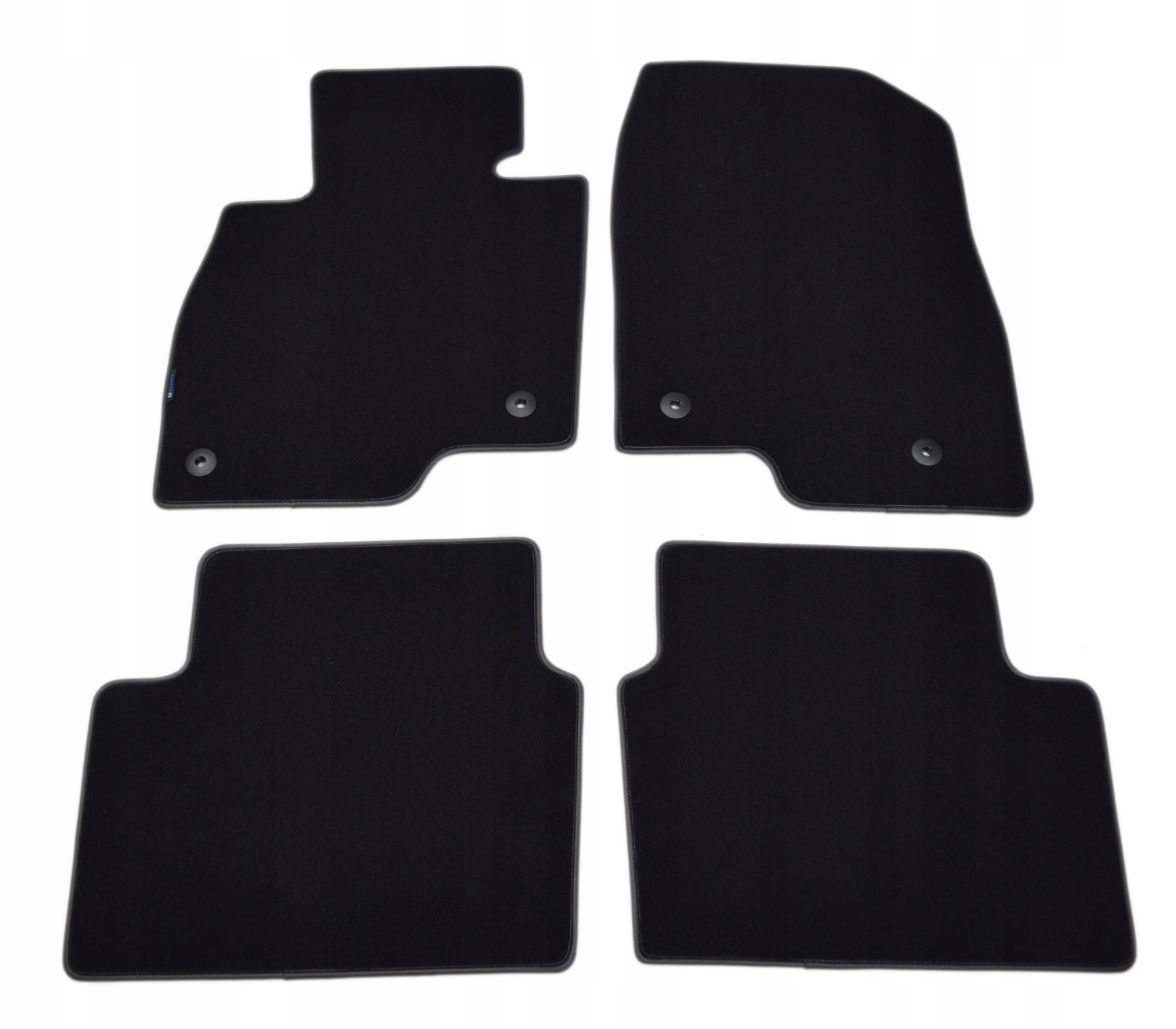 Mazda 3 2013-2019r. Čierne velúrové koberčeky Diamond, Lamovka.