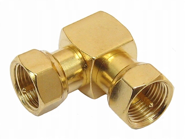 

Łącznik antenowy Rf F/wtyk-F/wtyk Hq kątowy 75Ohm