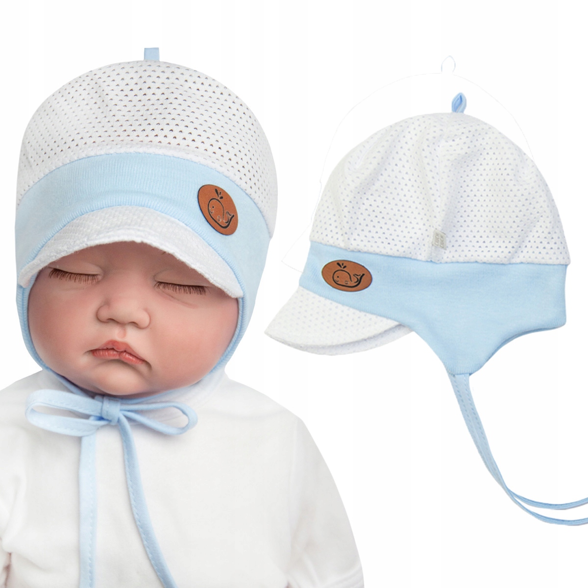 

Czapka Niemowlęca na lato z siateczki 42-44cm