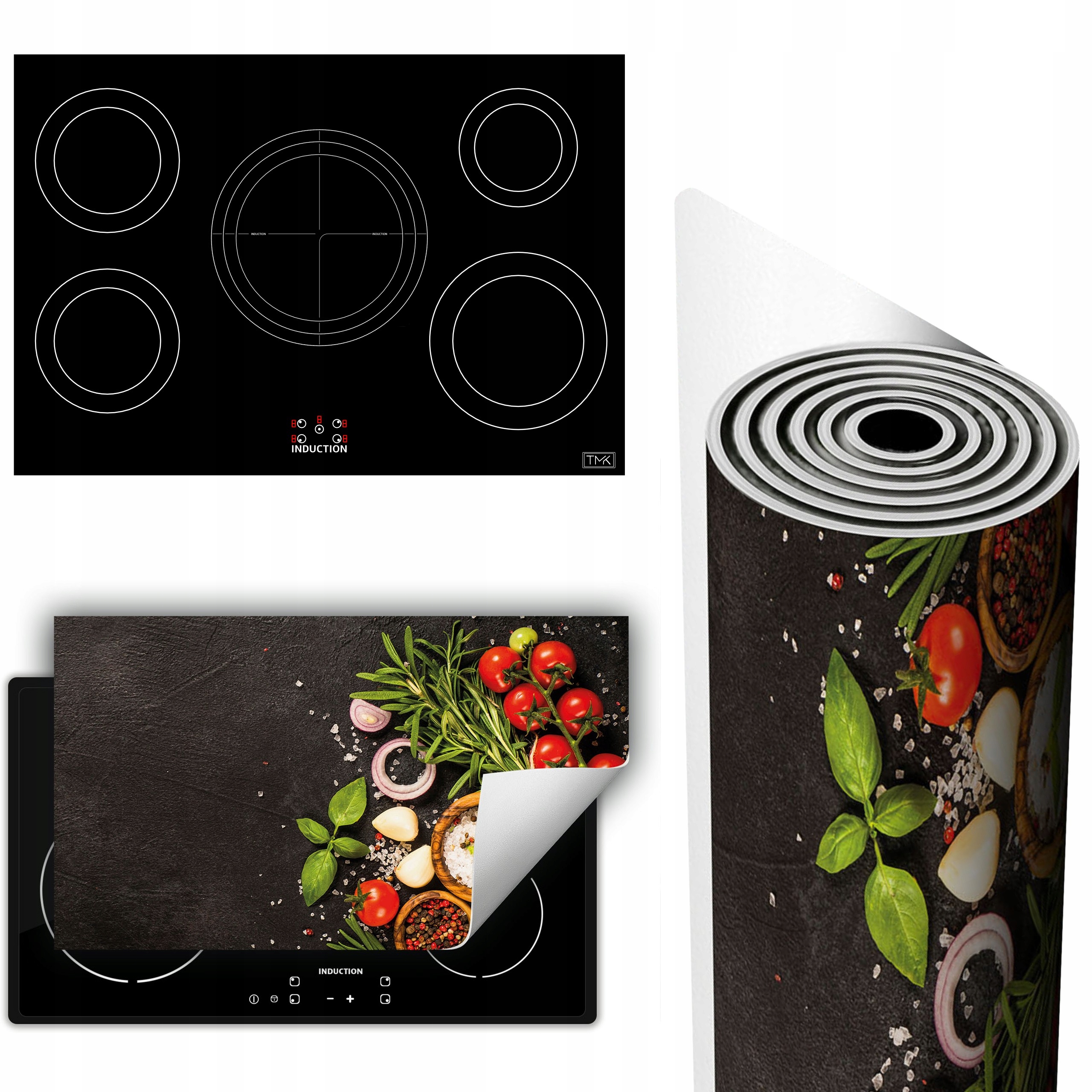 Vinylová Podložka Ochrana Kuchyňské Desky 90x52 koření rajče