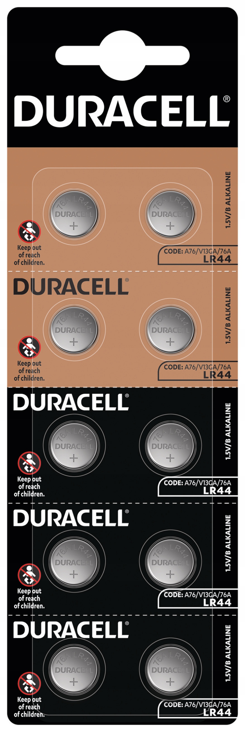 

Duracell Alkaliczna Bateria LR44 AG13 A76 10szt