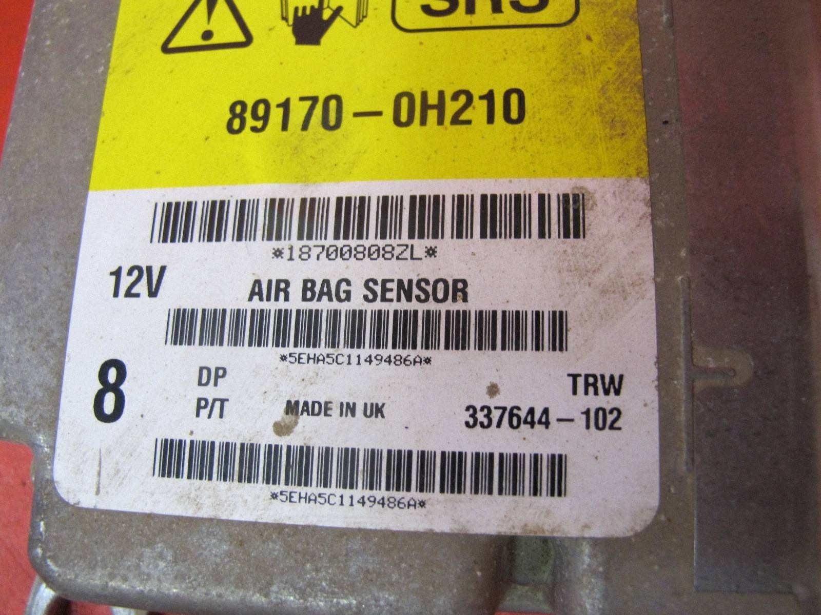 TOYOTA AYGO 2 II AB40 CITROEN C1 PEUGEOT 108 module control unit SENSOR airbag